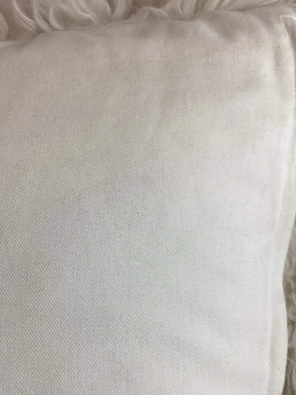 West Elm White Sheep Hair Pillows (2)
